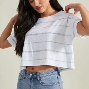 Altar'd State Cream and Gray Tee